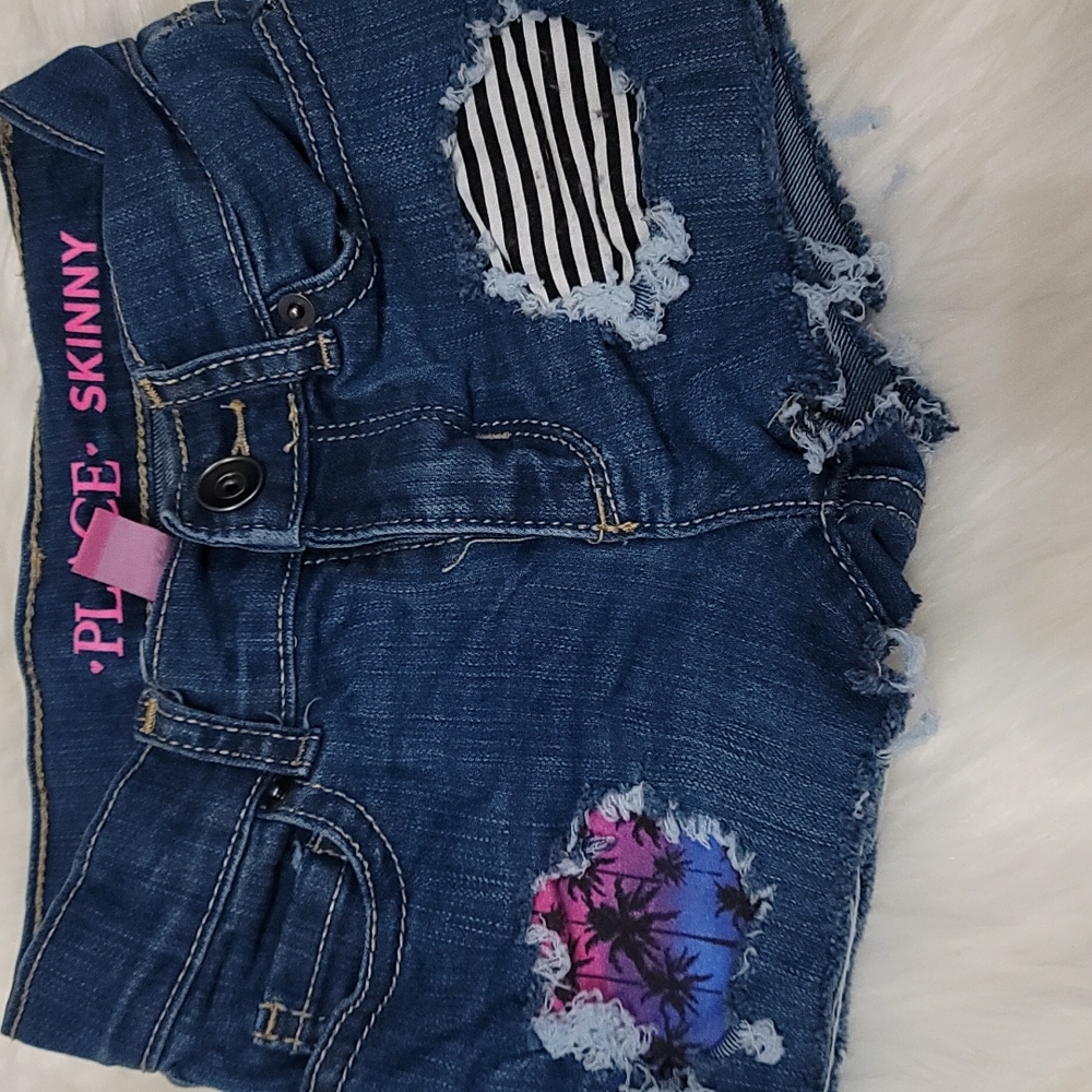 Girls 6x/7 custom jean shorts (children's place)